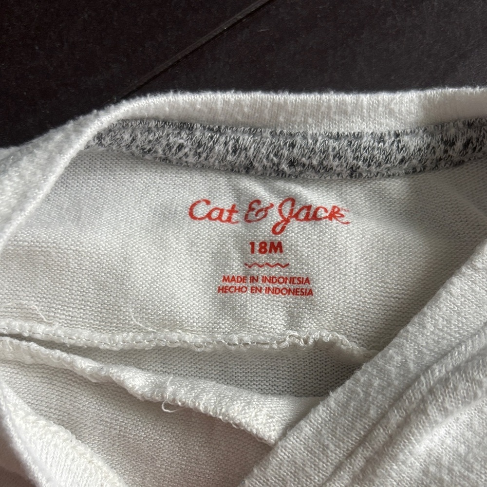 Cat & Jack White Long Sleeve Ruffle Tee - Picture 2 of 3